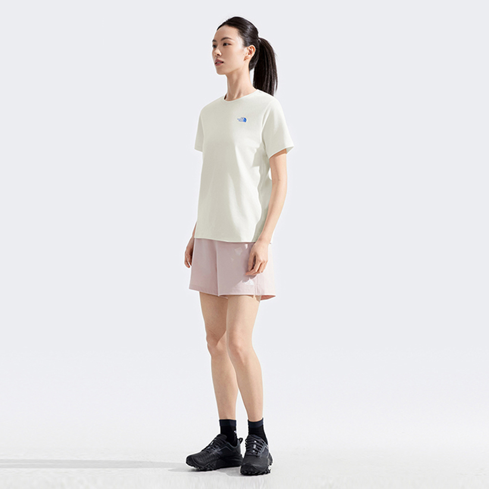 【10/27 00點限時搶購】The North Face北面女款米白色吸濕排汗短袖T恤｜8D7NQLI