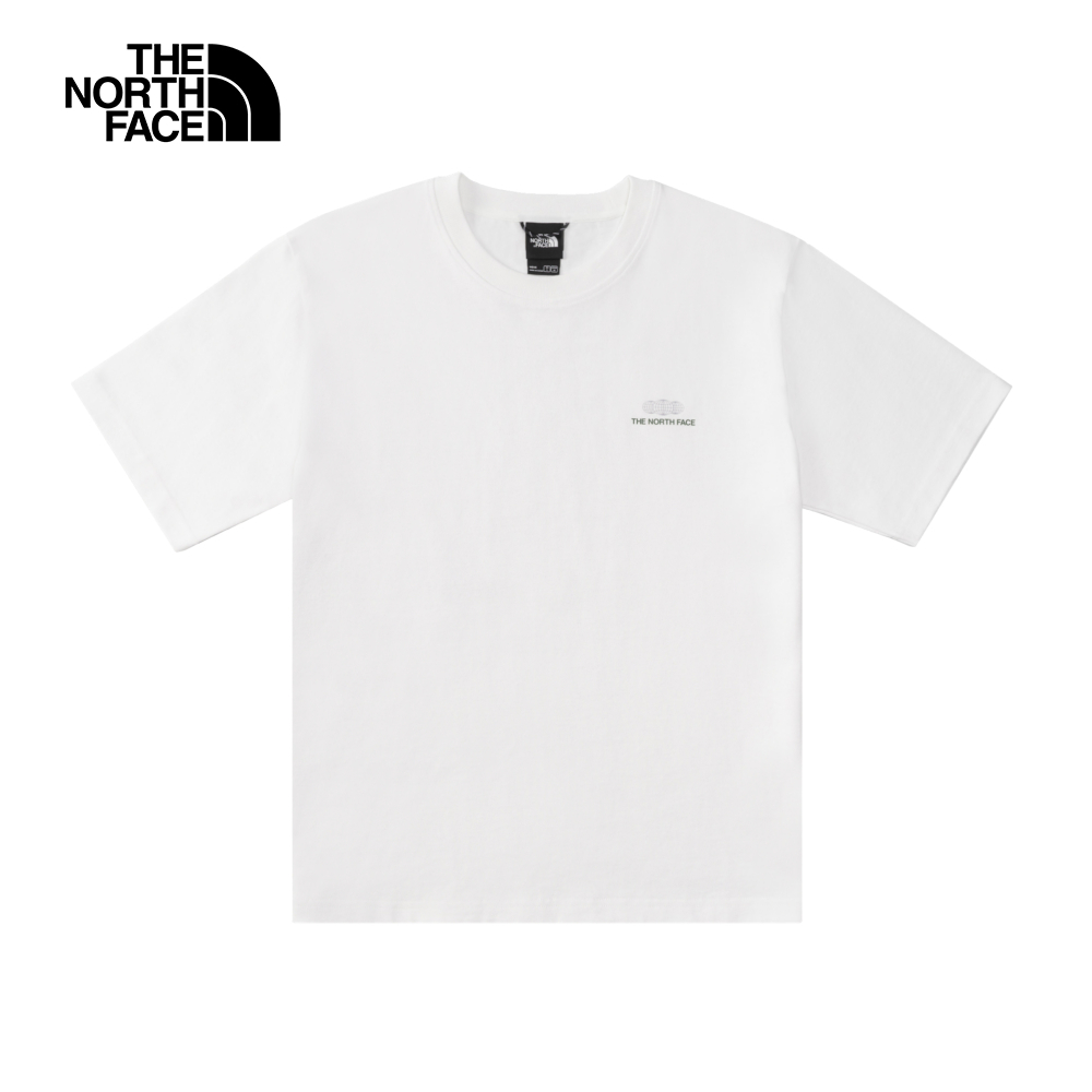 UE男款白色純棉大尺寸印花舒適短袖T恤｜8BU2FN4