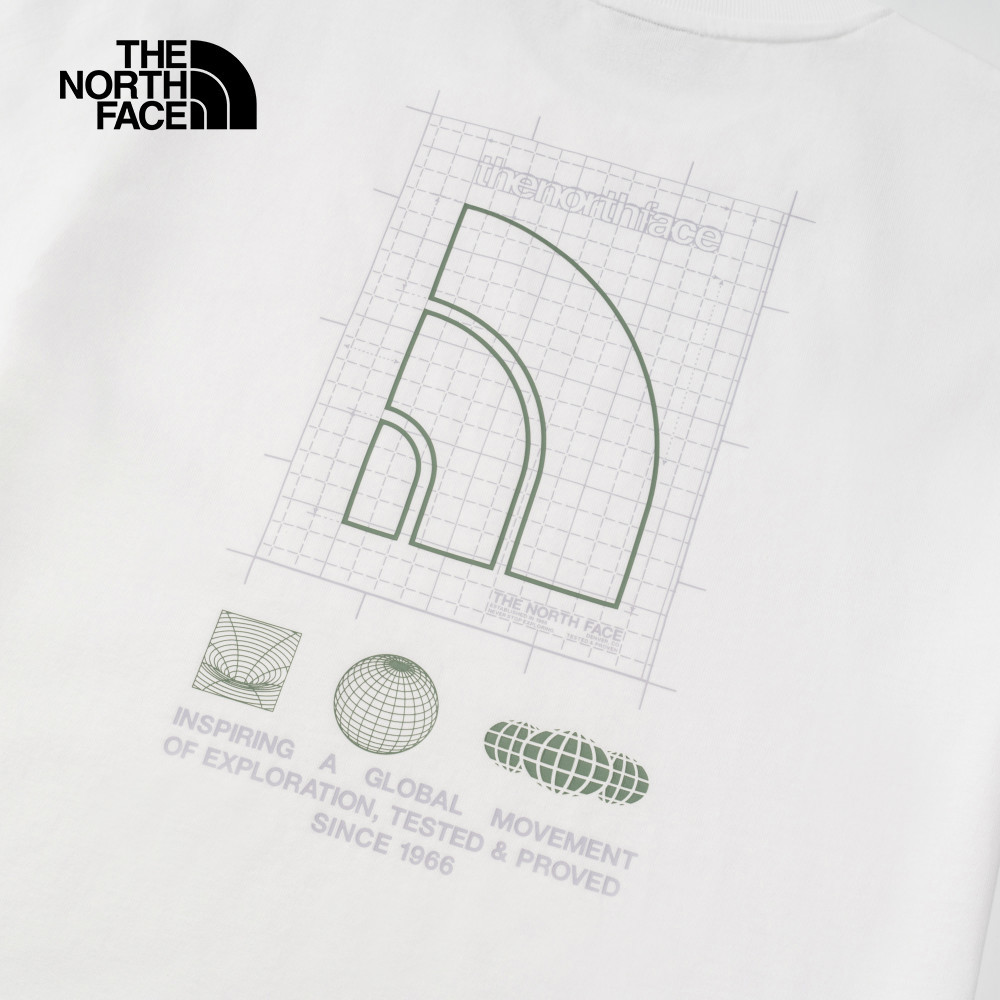 UE男款白色純棉大尺寸印花舒適短袖T恤｜8BU2FN4