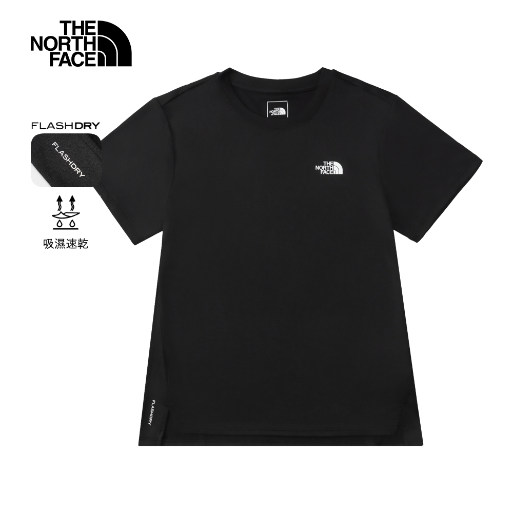 The North Face北面女款黑色吸濕排汗短袖T恤｜8DFJJK3