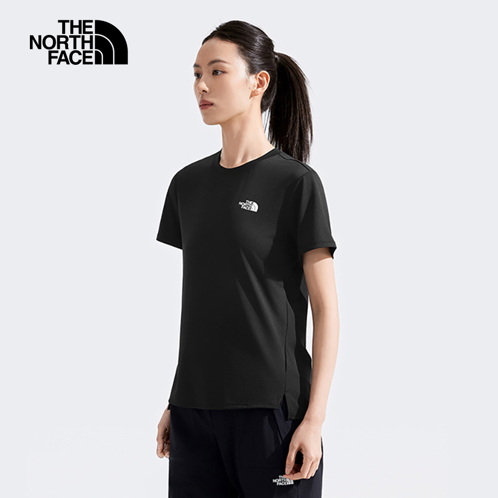 The North Face北面女款黑色吸濕排汗短袖T恤｜8DFJJK3