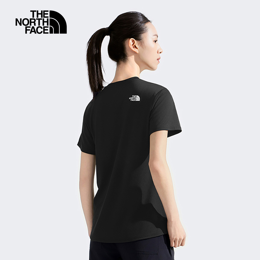 The North Face北面女款黑色吸濕排汗短袖T恤｜8DFJJK3