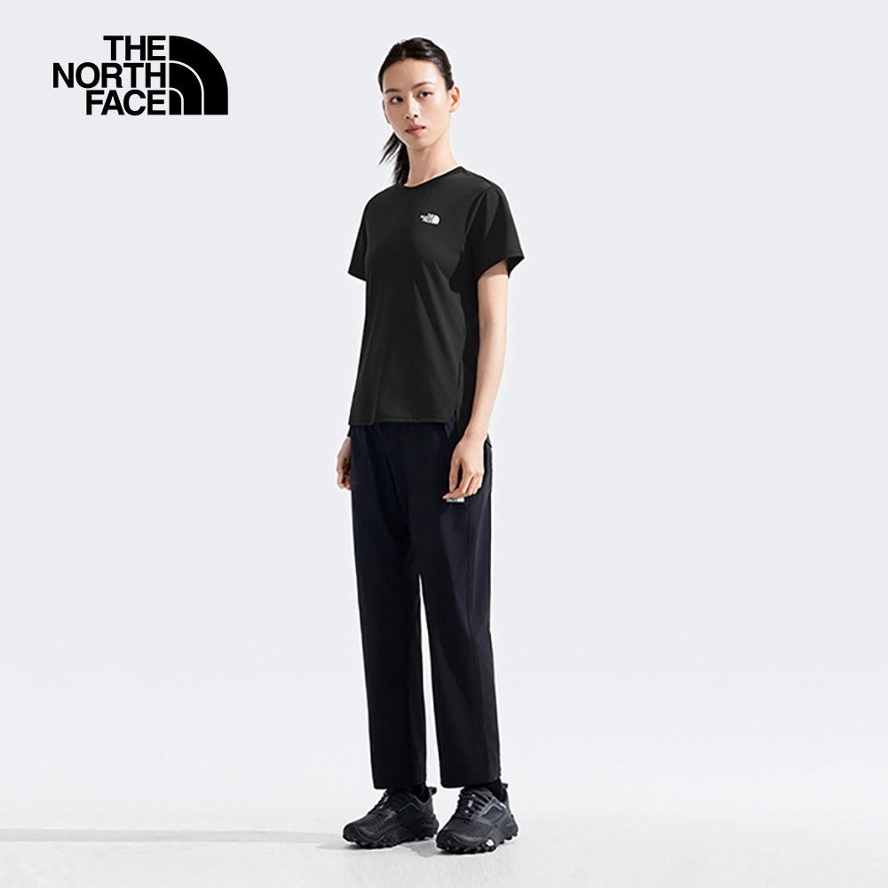 The North Face北面女款黑色吸濕排汗短袖T恤｜8DFJJK3