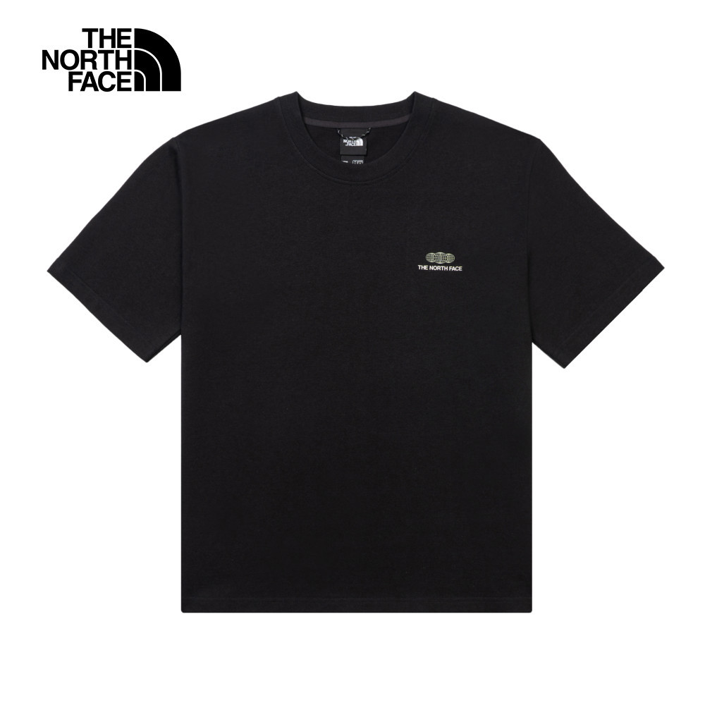 UE男款黑色純棉大尺寸印花舒適短袖T恤｜8BU2JK3