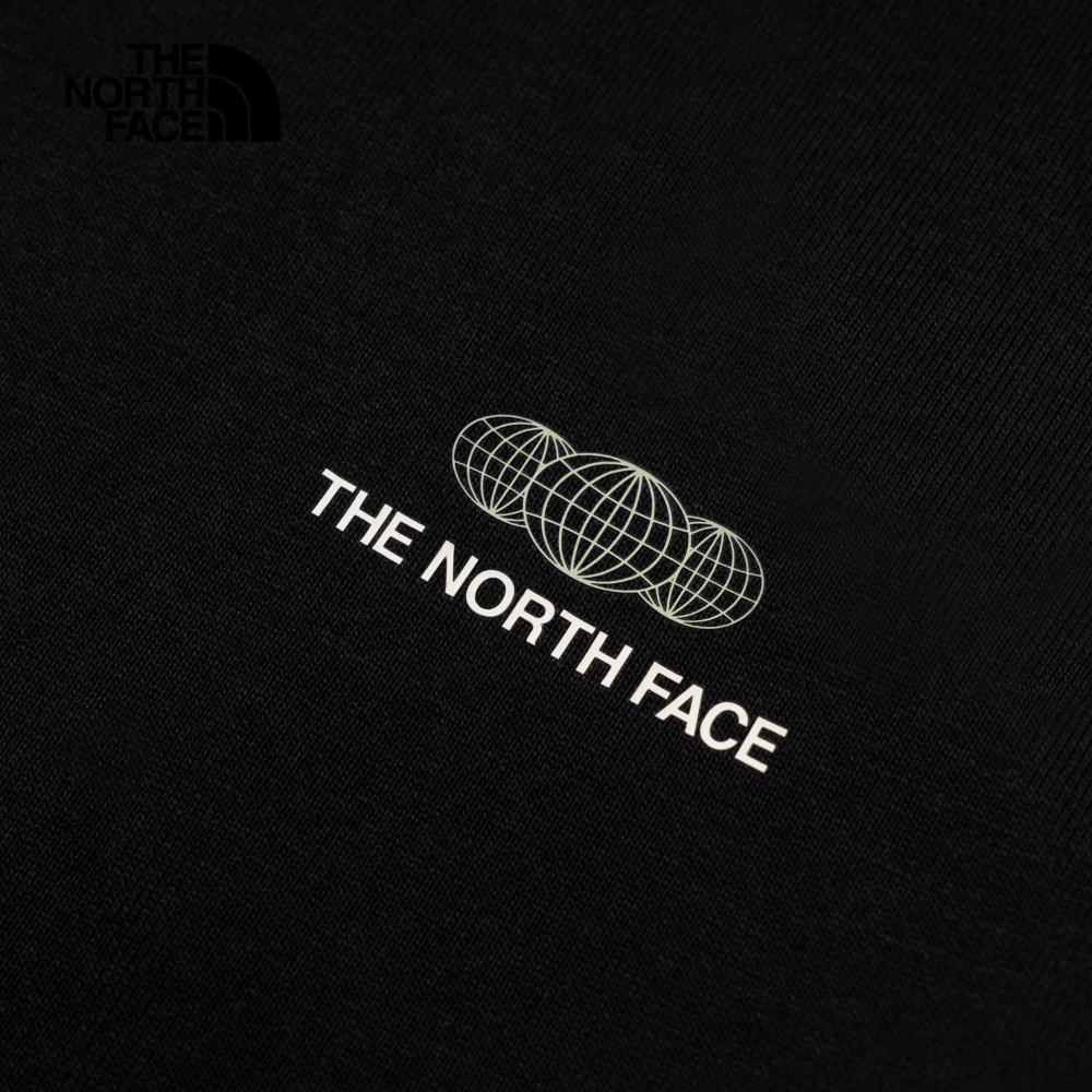 UE男款黑色純棉大尺寸印花舒適短袖T恤｜8BU2JK3