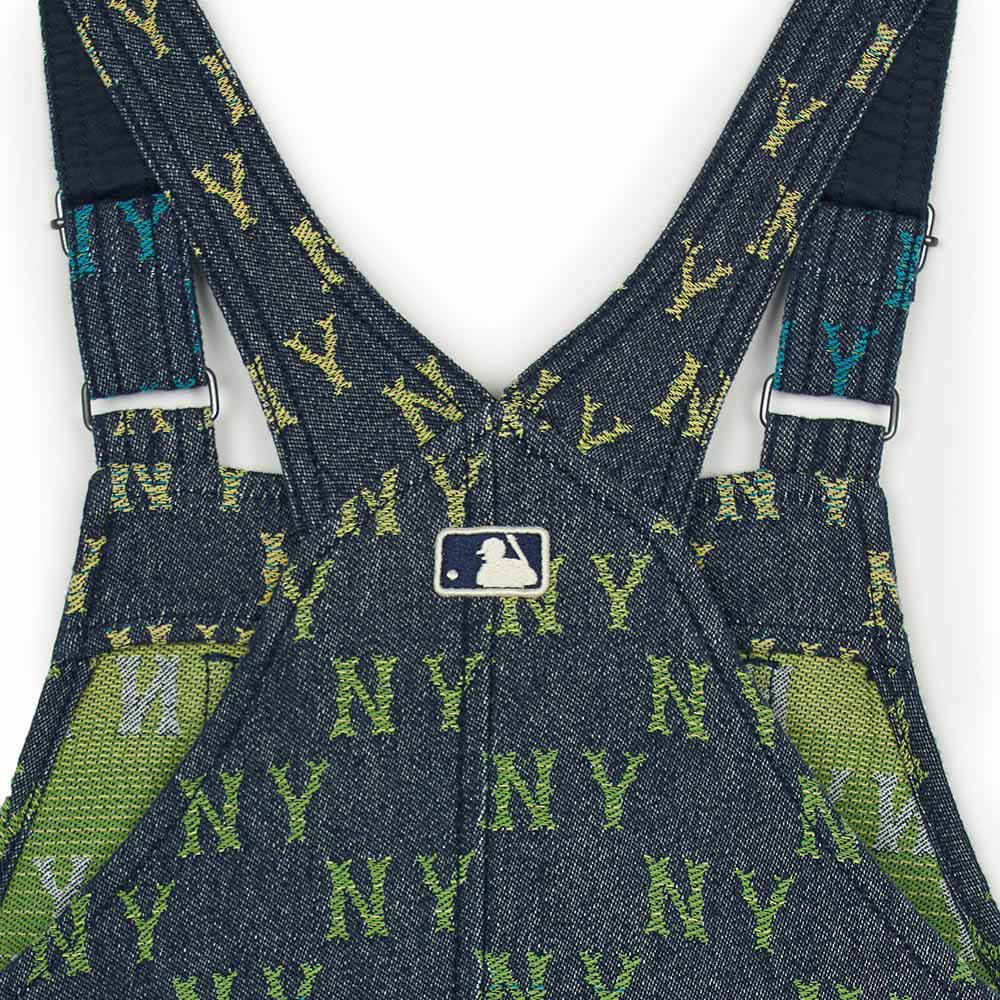 MLB KIDS 牛仔連身裙 洋裝 童裝 Monogram系列 紐約洋基隊 (7FOPM0151-50NYS)