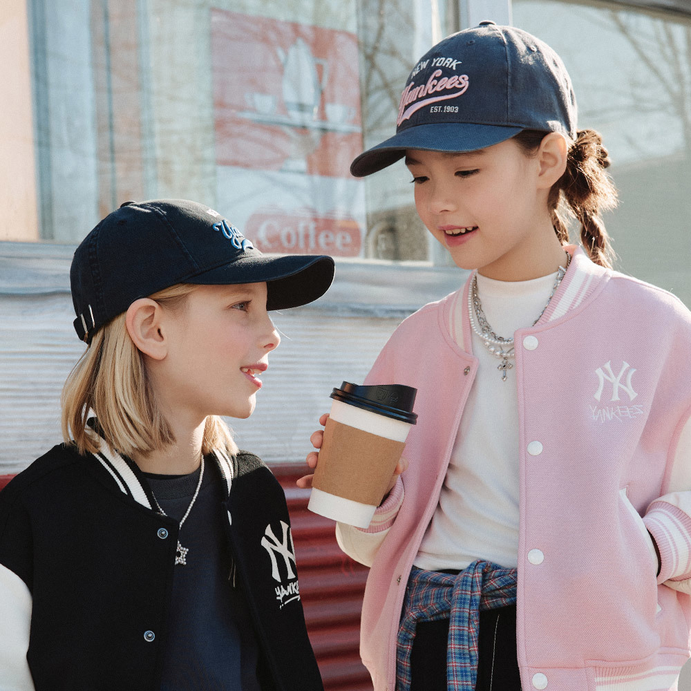 MLB KIDS 軟頂可調式棒球帽 童帽 紐約洋基隊 (7ACPVT15N-50CCS)