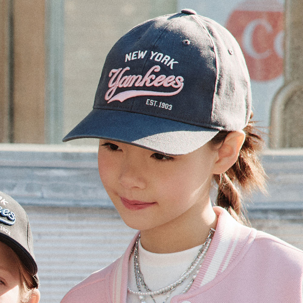 MLB KIDS 軟頂可調式棒球帽 童帽 紐約洋基隊 (7ACPVT15N-50CGL)