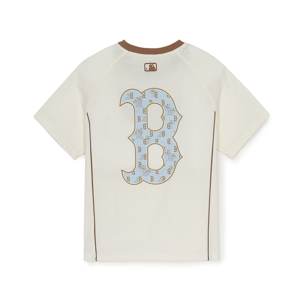 MLB KIDS 涼感速乾短袖T恤 童裝 Monogram系列 波士頓紅襪隊 (7ATSM0553-43C