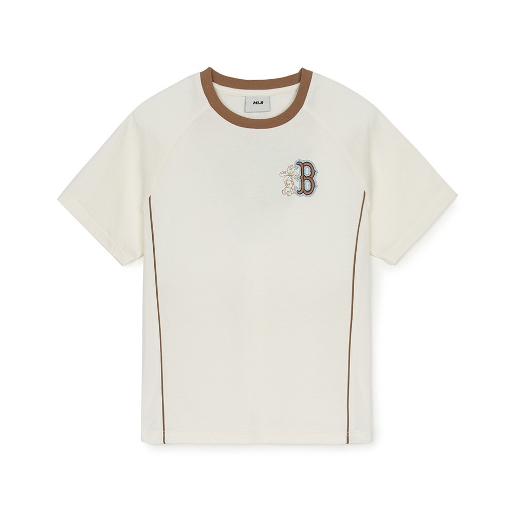 MLB KIDS 涼感速乾短袖T恤 童裝 Monogram系列 波士頓紅襪隊 (7ATSM0553-43CRS)