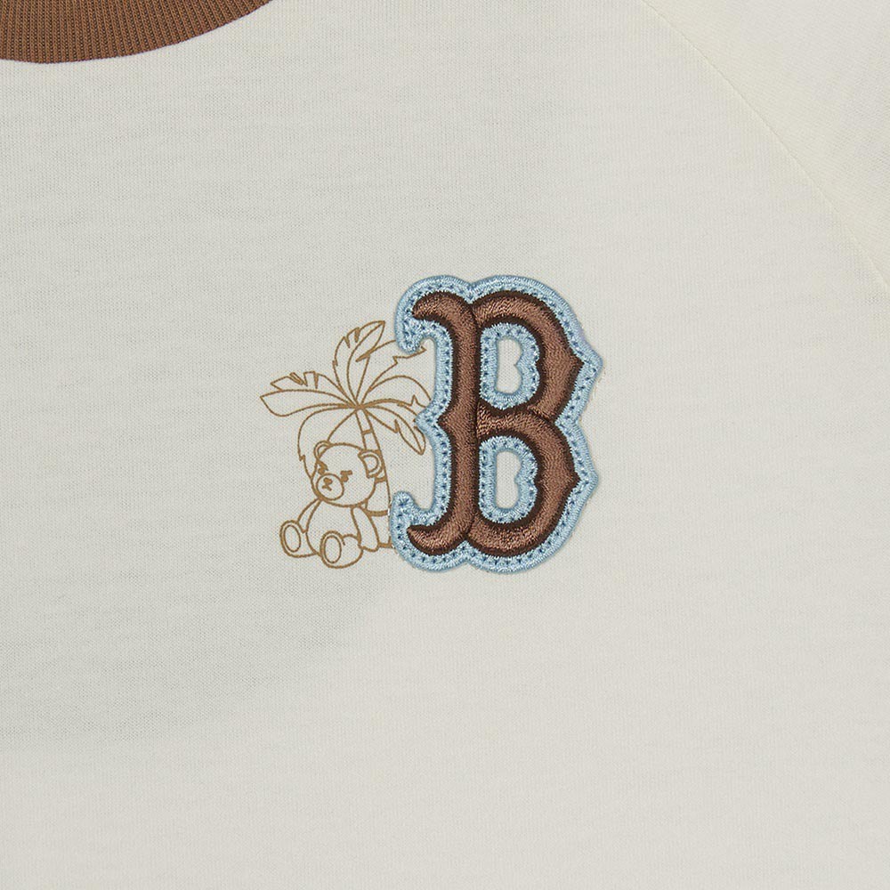 MLB KIDS 涼感速乾短袖T恤 童裝 Monogram系列 波士頓紅襪隊 (7ATSM0553-43CRS)