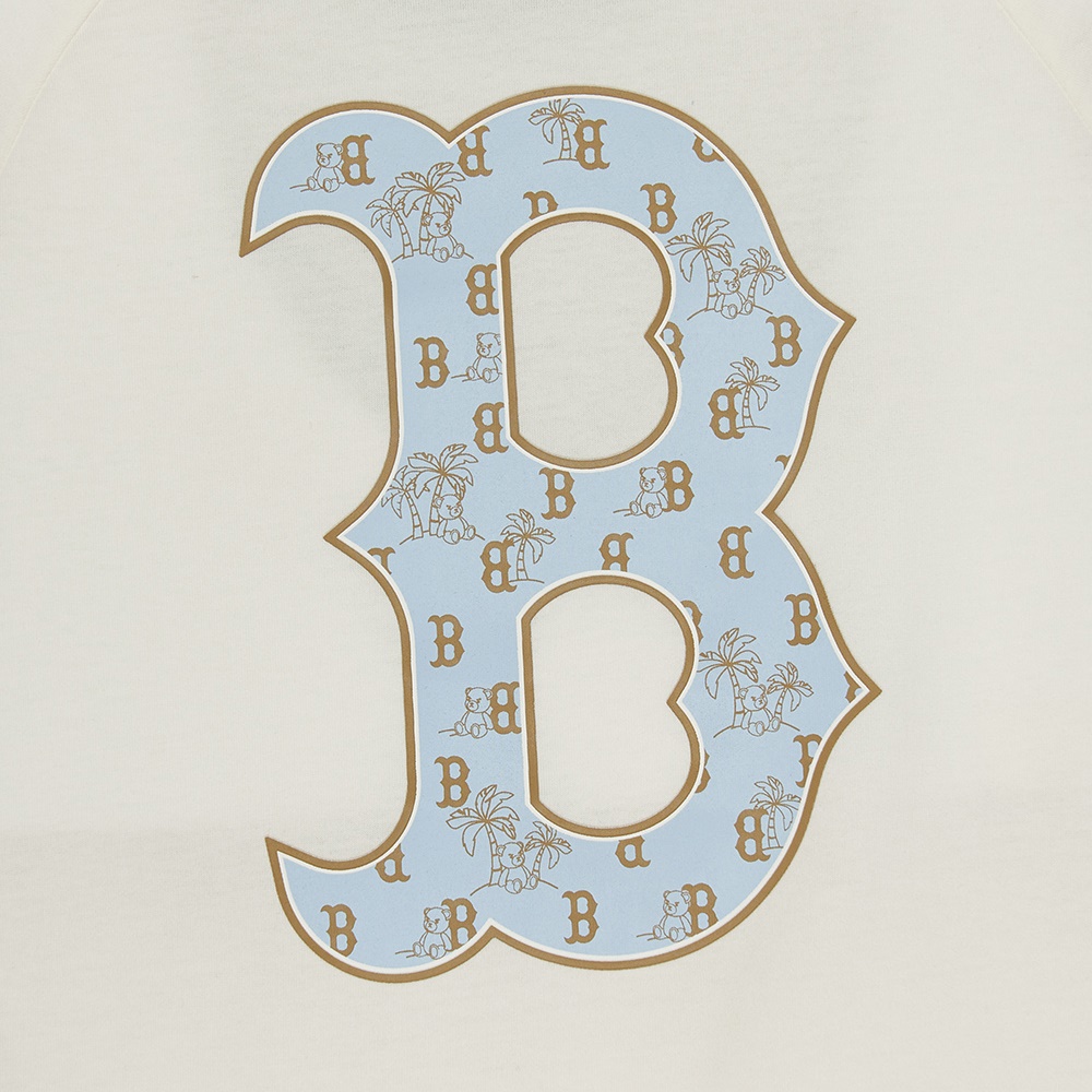 MLB KIDS 涼感速乾短袖T恤 童裝 Monogram系列 波士頓紅襪隊 (7ATSM0553-43CRS)