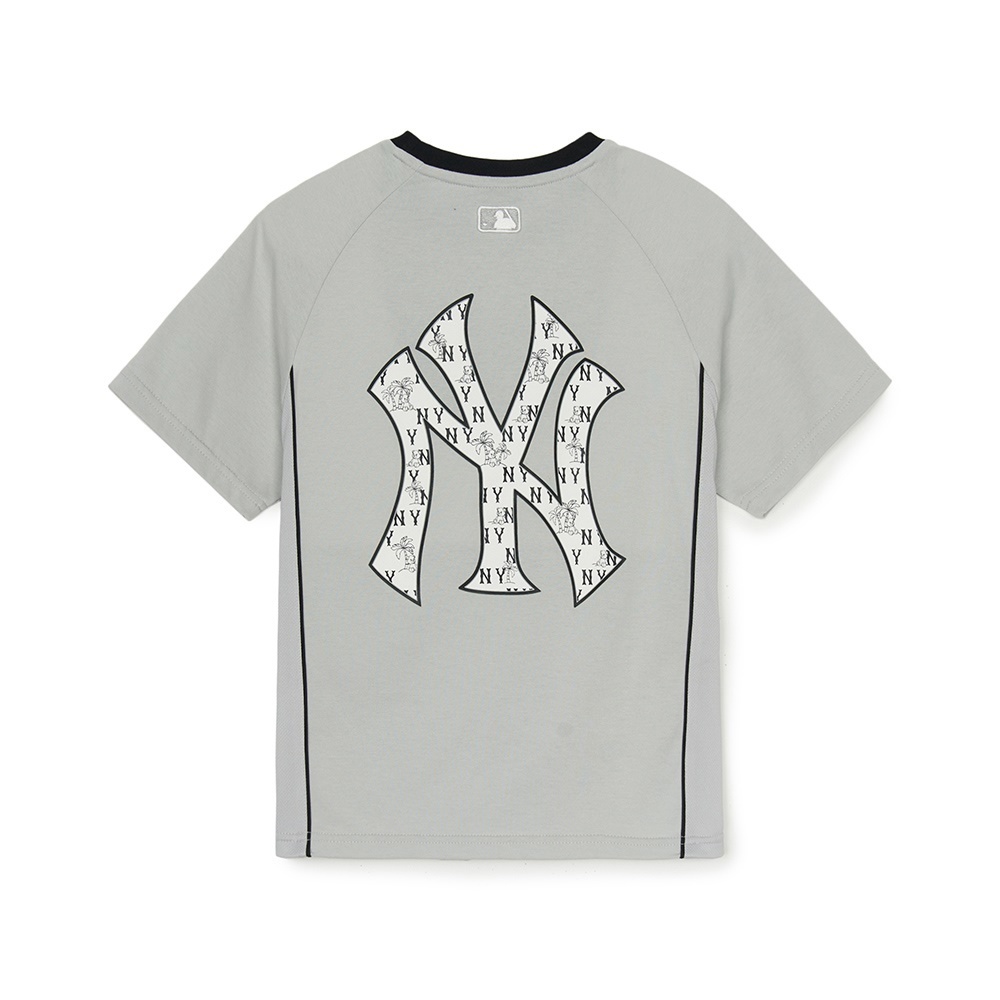 MLB KIDS 涼感速乾短袖T恤 童裝 Monogram系列 紐約洋基隊 (7ATSM0553-50GRL)