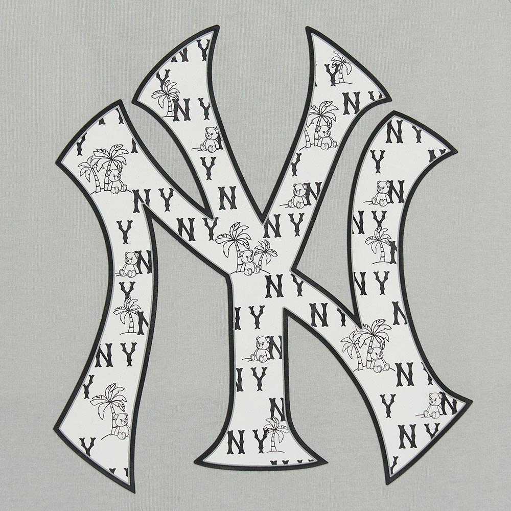 MLB KIDS 涼感速乾短袖T恤 童裝 Monogram系列 紐約洋基隊 (7ATSM0553-50GRL)