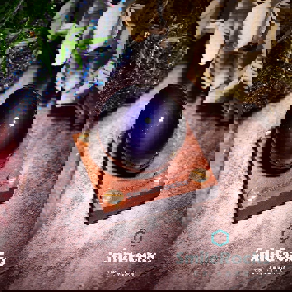 【石麥半寶石】彩虹光帶眼黑曜石球 直徑4.4cm      No.623692545-廠商直送