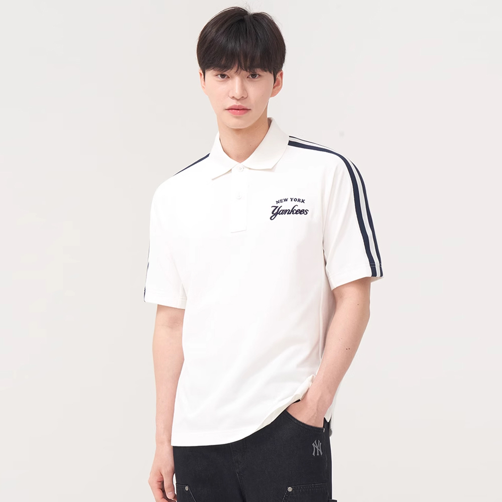 MLB 抗UV短袖Polo衫 Varsity系列 紐約洋基隊 (3APQV0153-50IVS)