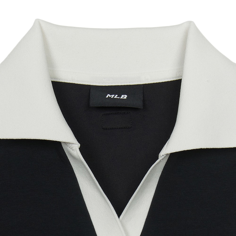 MLB 短袖連身裙 洋裝 長版上衣 Varsity系列 紐約洋基隊 (3FOPV0153-50BKS)