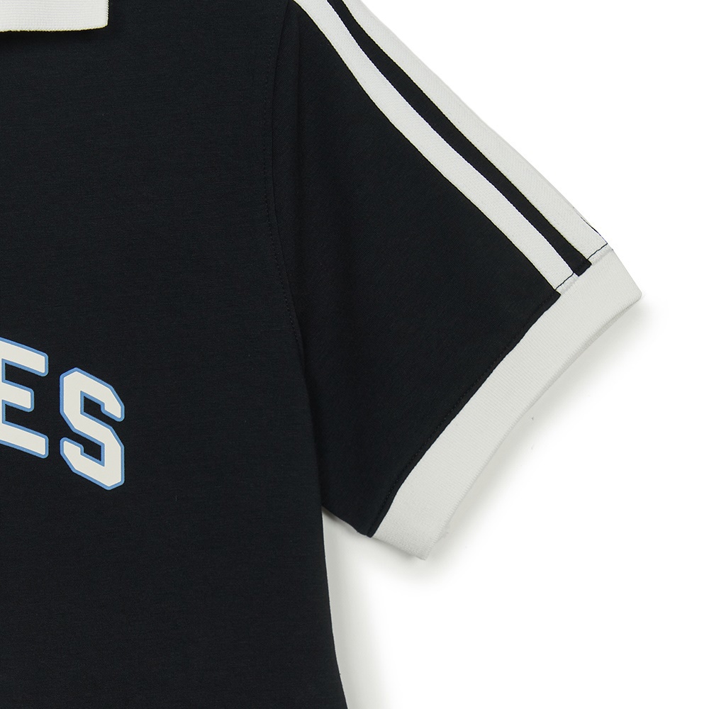 MLB 短袖連身裙 洋裝 長版上衣 Varsity系列 紐約洋基隊 (3FOPV0153-50BKS)