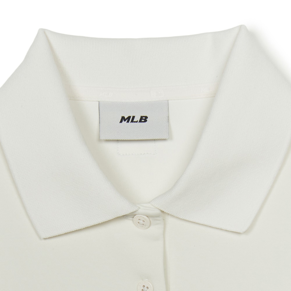 MLB 短袖連身裙 洋裝 長版上衣 Heart 紐約洋基隊 (3FOPH0153-50IVS)