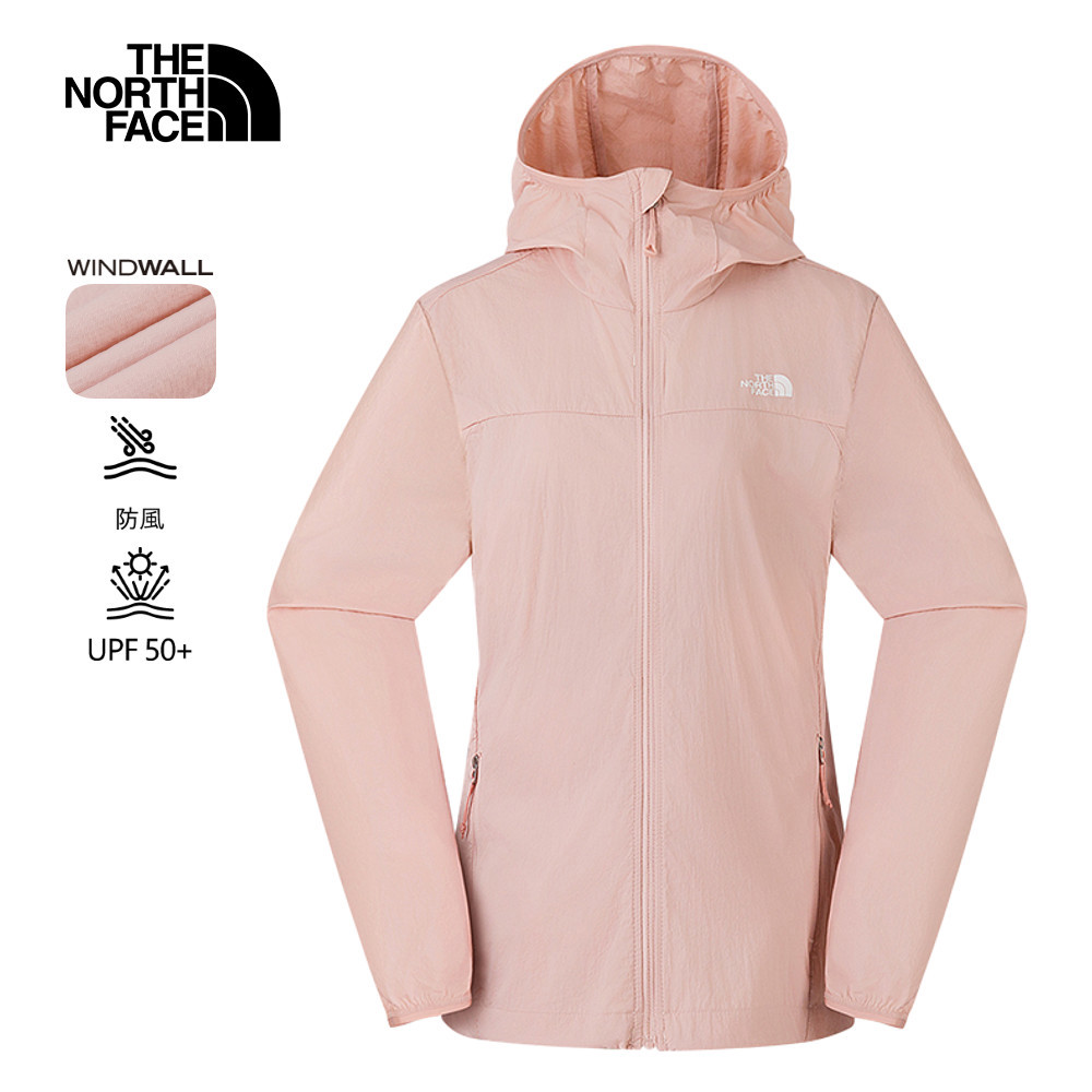 The North Face北面女款粉色UPF防曬防風外套｜8CJZLK6－运动品牌专卖