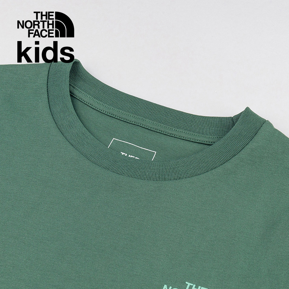 【10/27 00點限時搶購】The North Face北面兒童綠色純棉趣味印花短袖T恤｜8DCSHCH