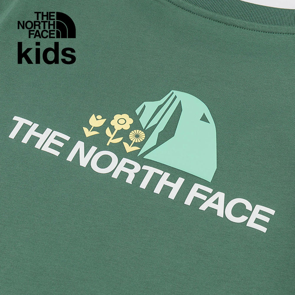 【10/27 00點限時搶購】The North Face北面兒童綠色純棉趣味印花短袖T恤｜8DCSHCH