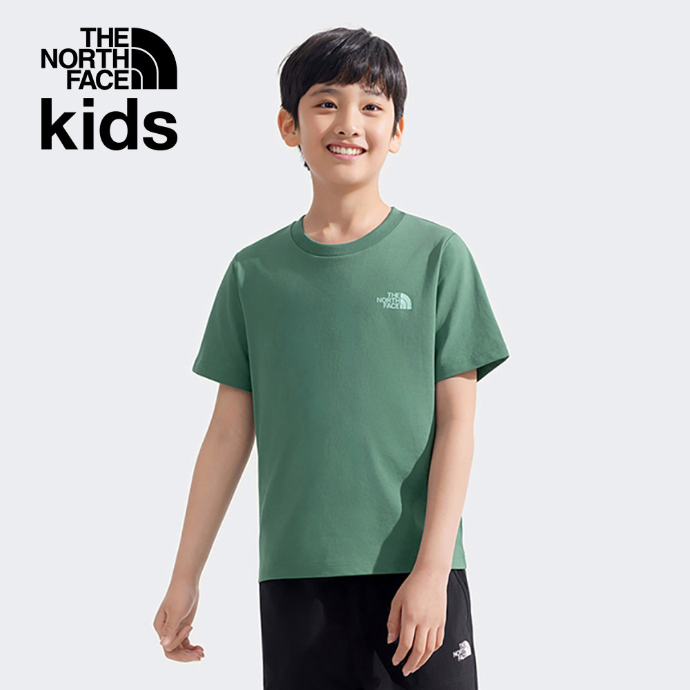 【10/27 00點限時搶購】The North Face北面兒童綠色純棉趣味印花短袖T恤｜8DCSHCH