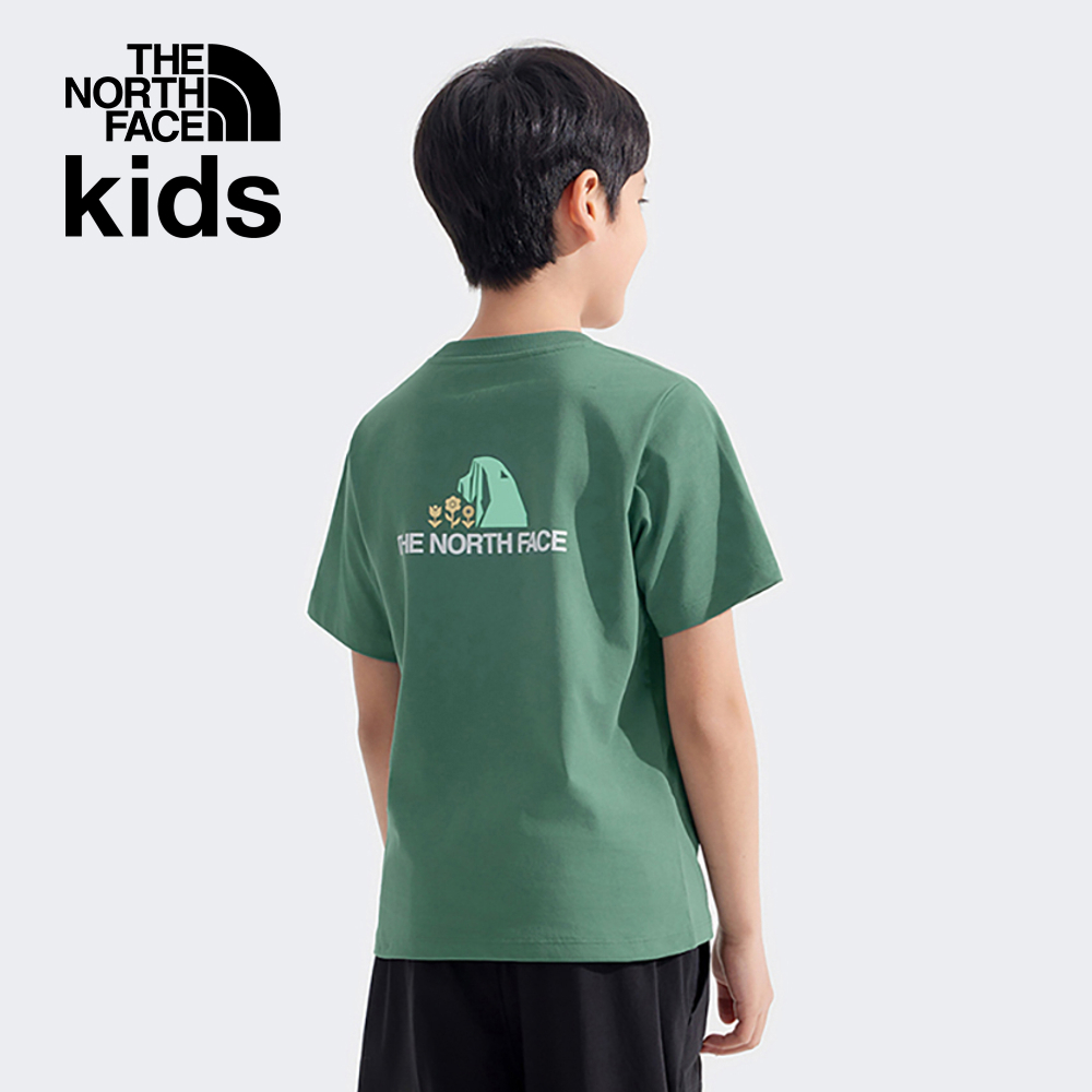 【10/27 00點限時搶購】The North Face北面兒童綠色純棉趣味印花短袖T恤｜8DCSHCH