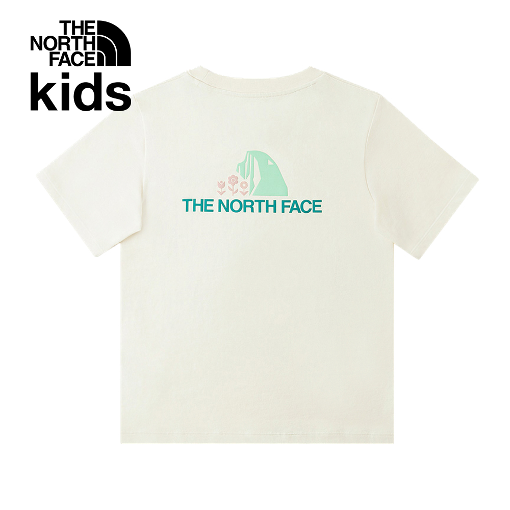 The North Face北面兒童米白色純棉趣味印花短袖T恤｜8DCSQLI