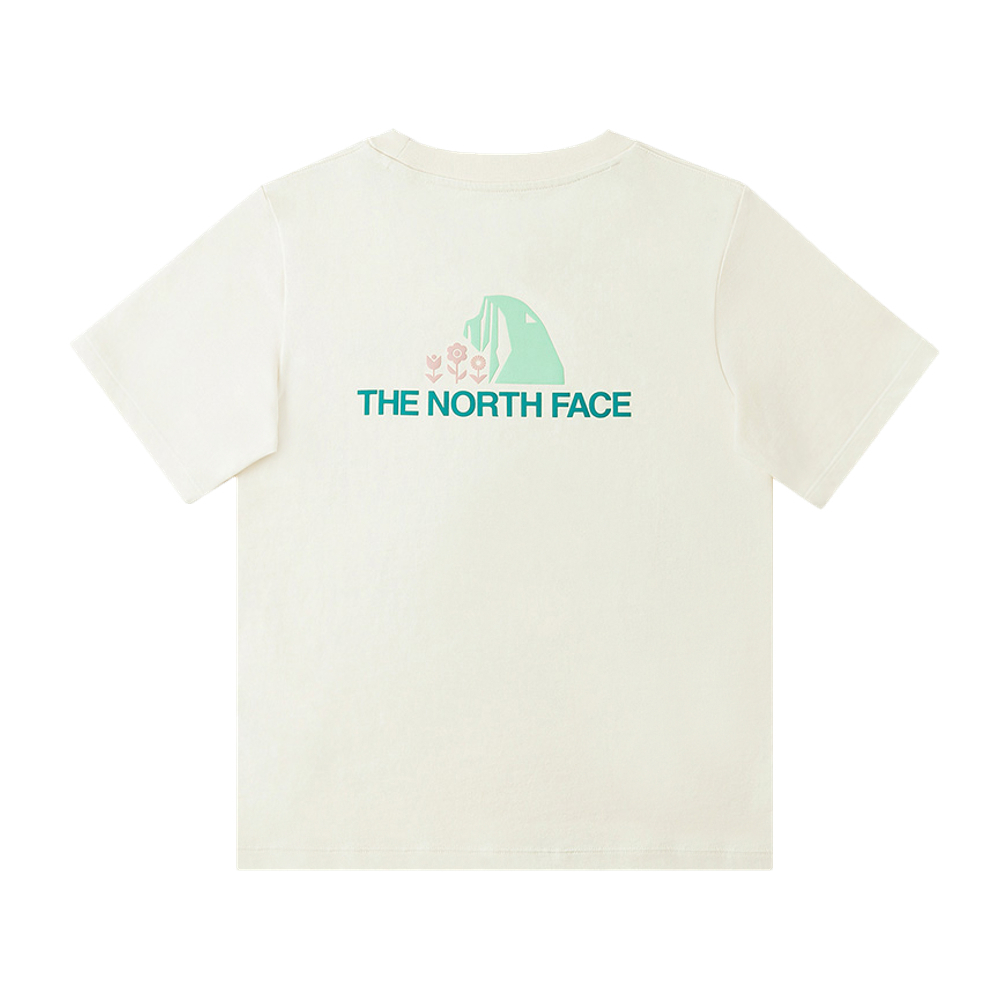 The North Face北面兒童米白色純棉趣味印花短袖T恤｜8DCSQLI