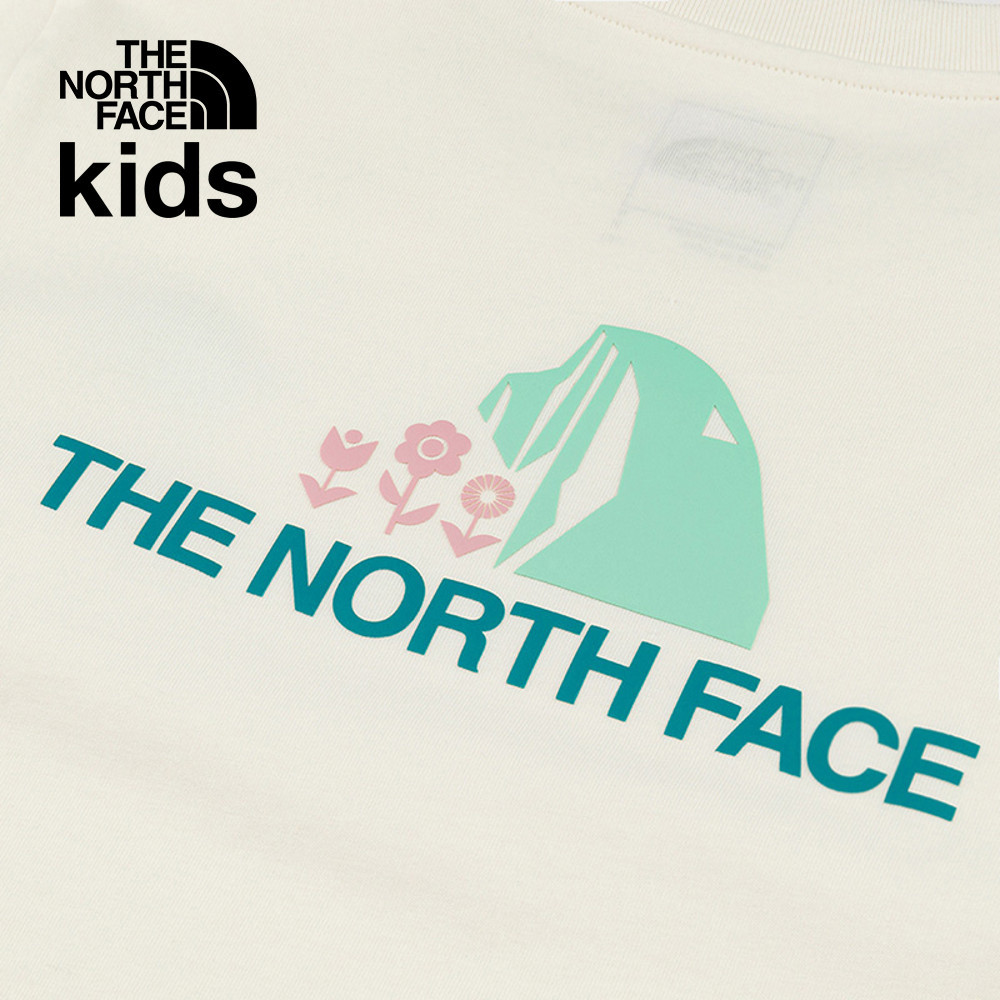 The North Face北面兒童米白色純棉趣味印花短袖T恤｜8DCSQLI