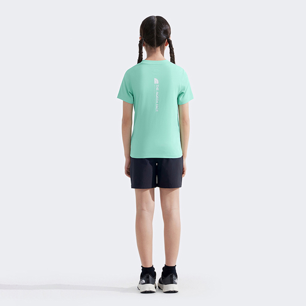 【10/25 12點週末限定】The North Face北面兒童綠色吸濕排汗短袖T恤｜8DCT6EI