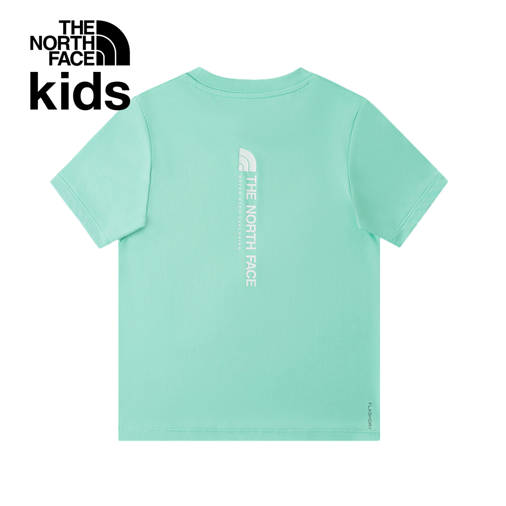 【10/25 12點週末限定】The North Face北面兒童綠色吸濕排汗短袖T恤｜8DCT6EI