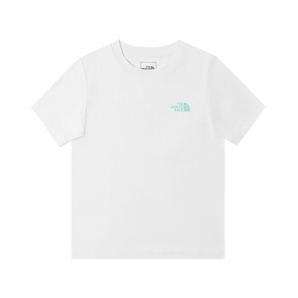 The North Face北面兒童白色吸濕排汗短袖T恤｜8DCTFN4