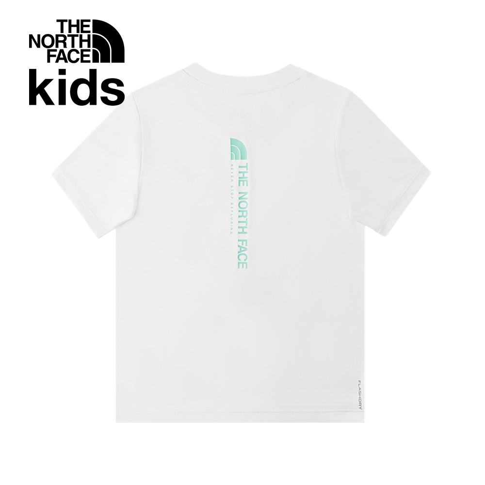 The North Face北面兒童白色吸濕排汗短袖T恤｜8DCTFN4