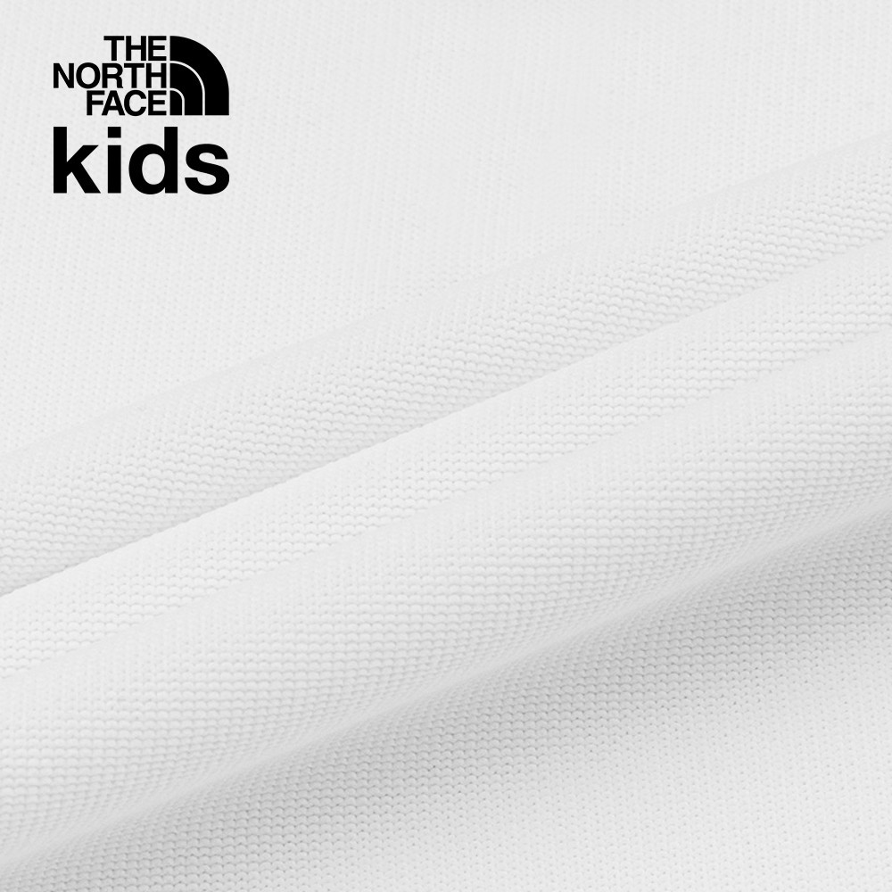 The North Face北面兒童白色吸濕排汗短袖T恤｜8DCTFN4