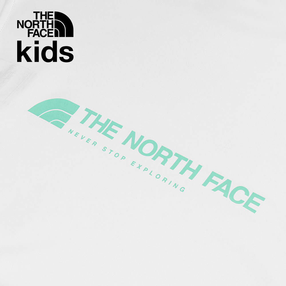 The North Face北面兒童白色吸濕排汗短袖T恤｜8DCTFN4
