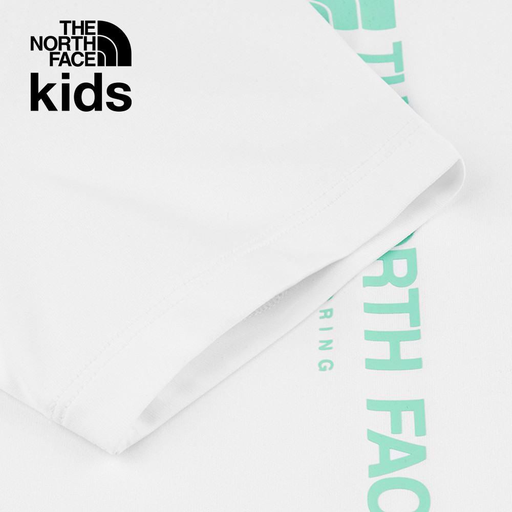 The North Face北面兒童白色吸濕排汗短袖T恤｜8DCTFN4