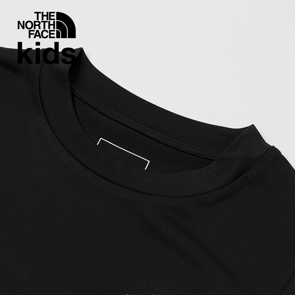 The North Face北面兒童黑色吸濕排汗短袖T恤｜8DCTJK3