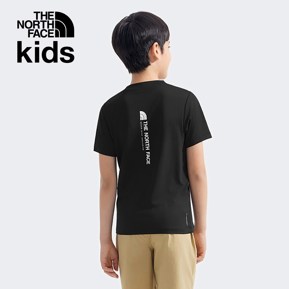 The North Face北面兒童黑色吸濕排汗短袖T恤｜8DCTJK3