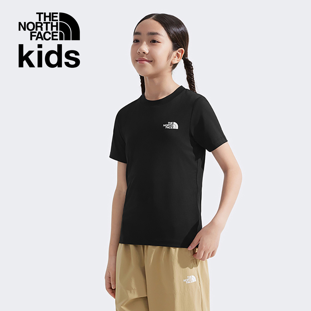 The North Face北面兒童黑色吸濕排汗短袖T恤｜8DCTJK3