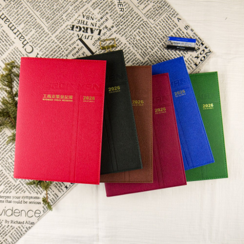 綠的事務conifer 2026年 線裝支票登記簿 25K-棗/藍/紅/咖/黑/綠