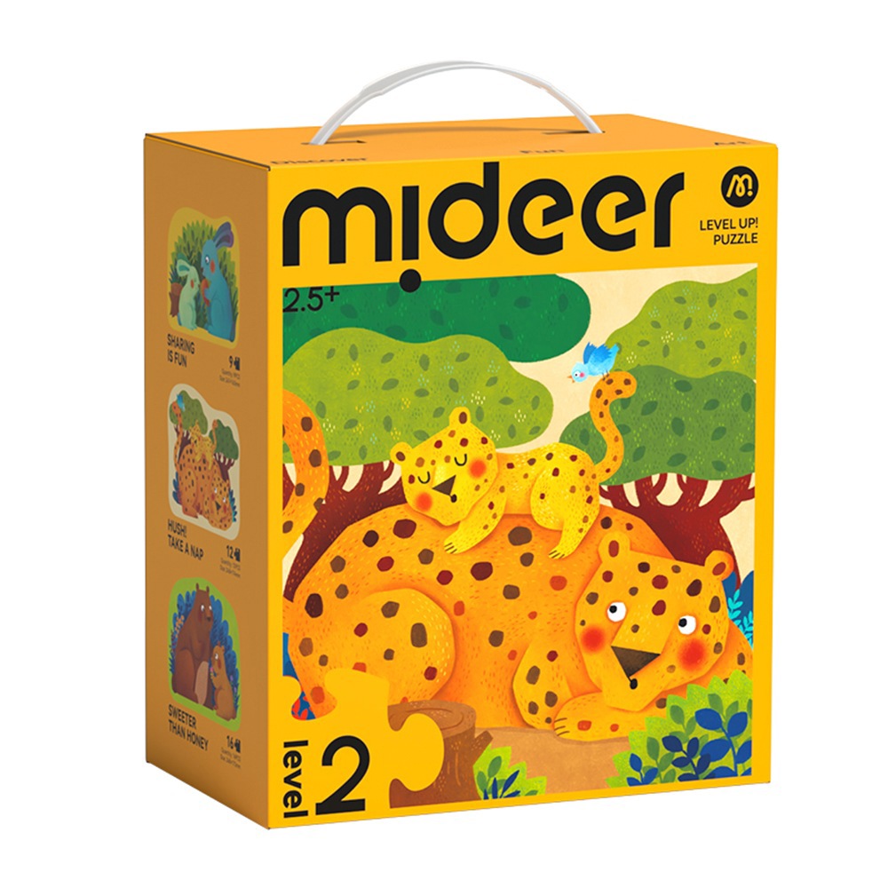 MiDeer 進階式拼圖-叢林動物(LEVEL2)