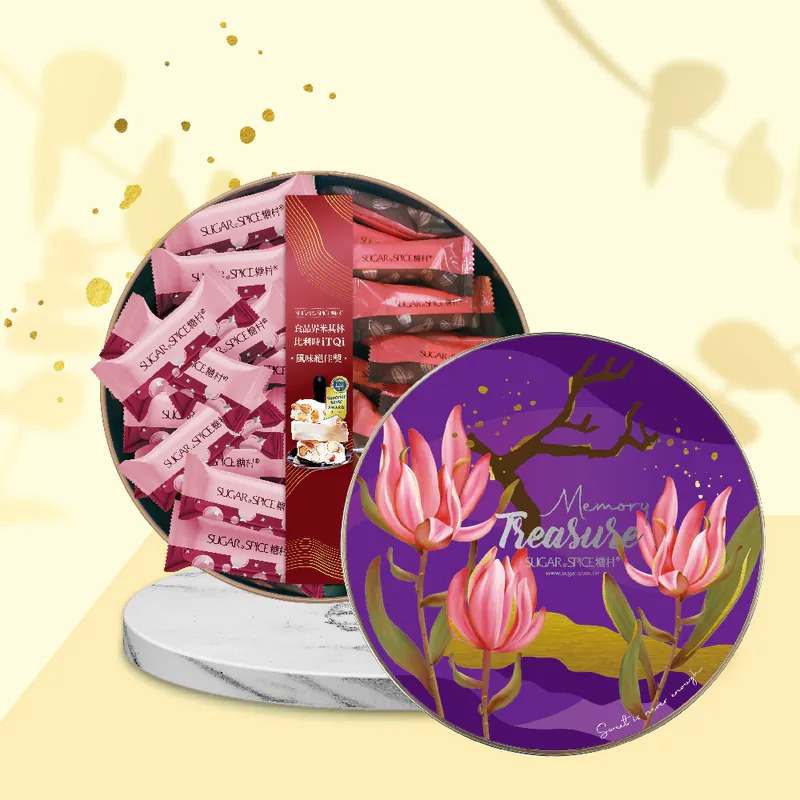 【糖村】紫彩映煦 PT402 (蔓越莓多多牛軋糖180g+法式牛軋糖210g)