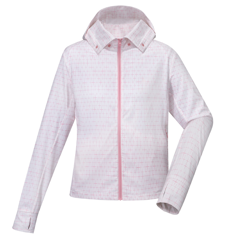 女款蚊瘋不動涼感短版外套(A1GA2510W雪粉印花/短版/防曬外套/防蚊外套/涼感)