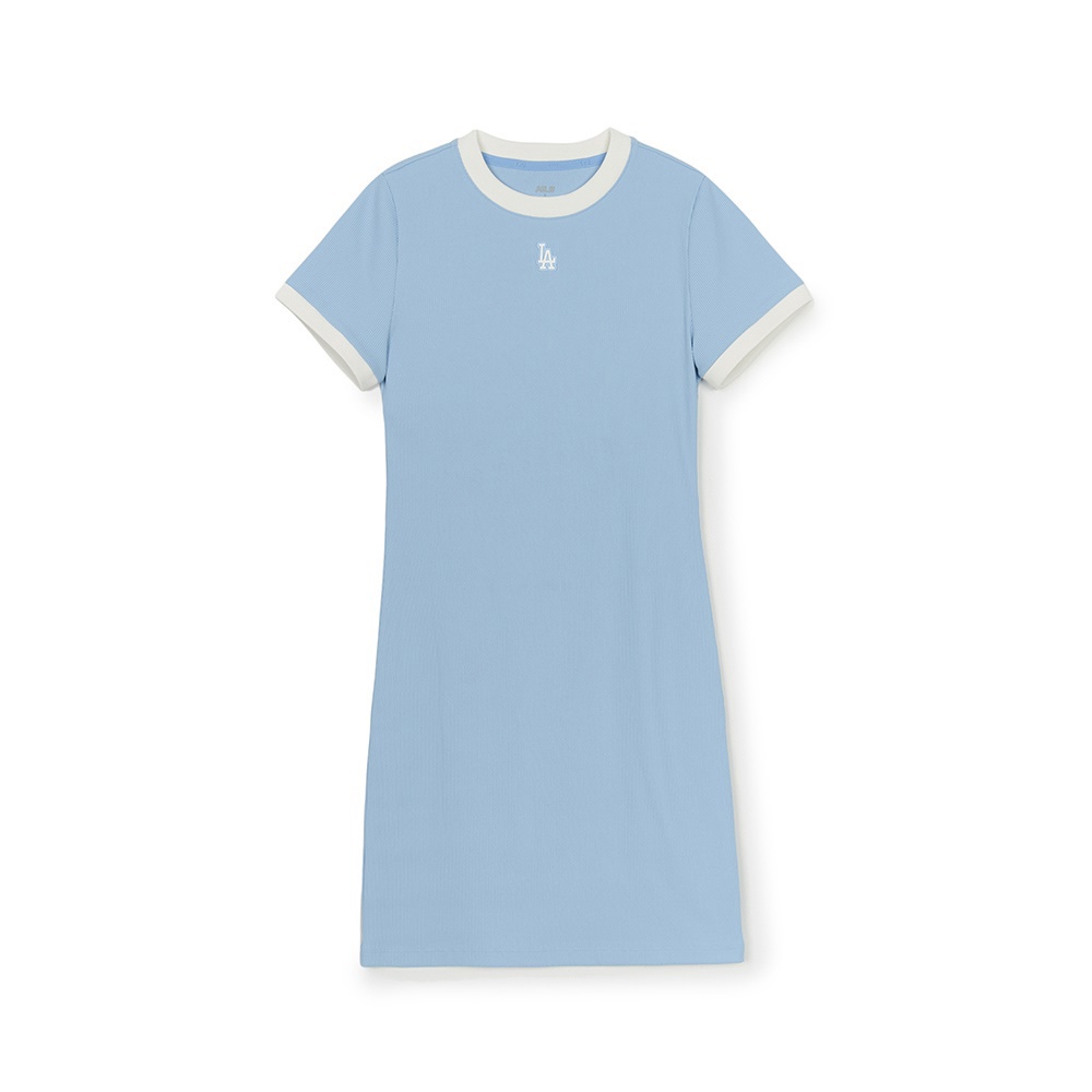 MLB 短袖連身裙 洋裝 長版上衣  洛杉磯道奇隊 (3FOPB0453-07SBL)