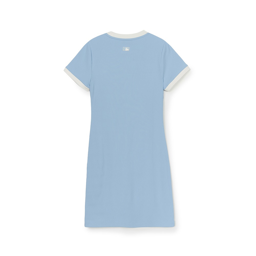 MLB 短袖連身裙 洋裝 長版上衣  洛杉磯道奇隊 (3FOPB0453-07SBL)