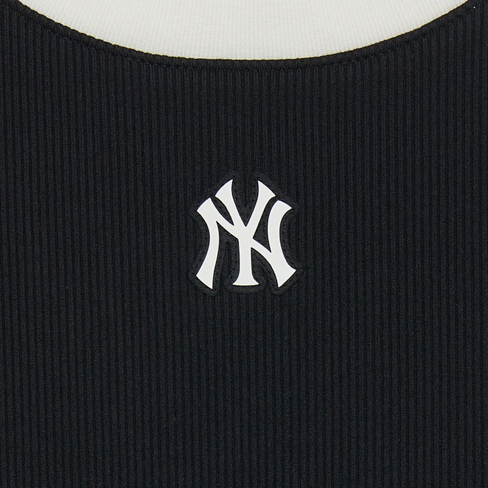 MLB 短袖連身裙 洋裝 長版上衣  紐約洋基隊 (3FOPB0453-50BKS)