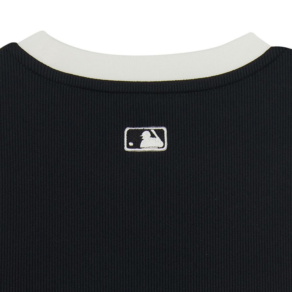 MLB 短袖連身裙 洋裝 長版上衣  紐約洋基隊 (3FOPB0453-50BKS)