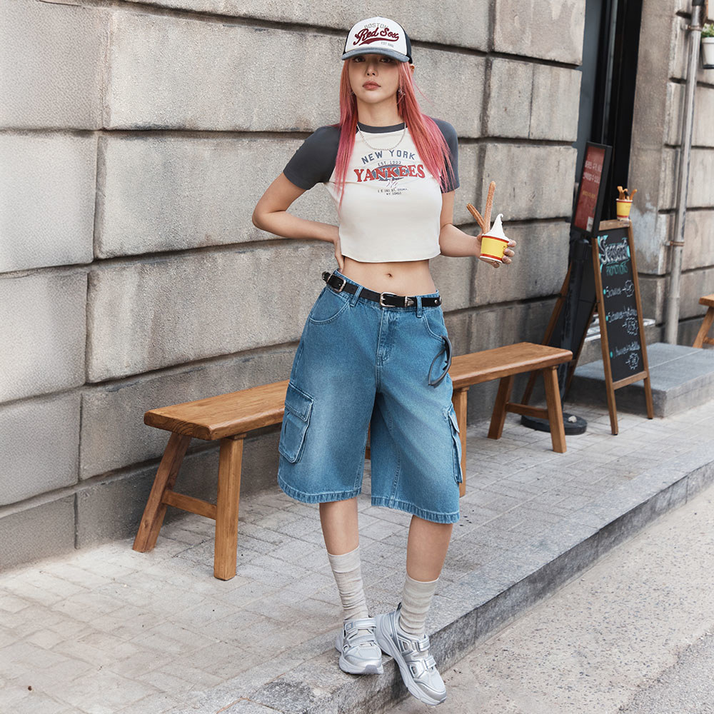 MLB 瑪莉珍運動鞋 休閒鞋  運動娃娃鞋 紐約洋基隊 (3ASDACE53-50SIS)